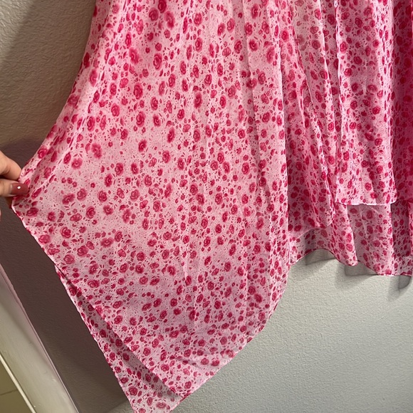 Sheer Pink Flower Print Kimono - NWT - Picture 4 of 6